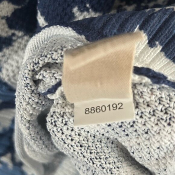 Soft Surroundings Blue & White Breathable Knit Floral Sweater - Picture 11 of 16